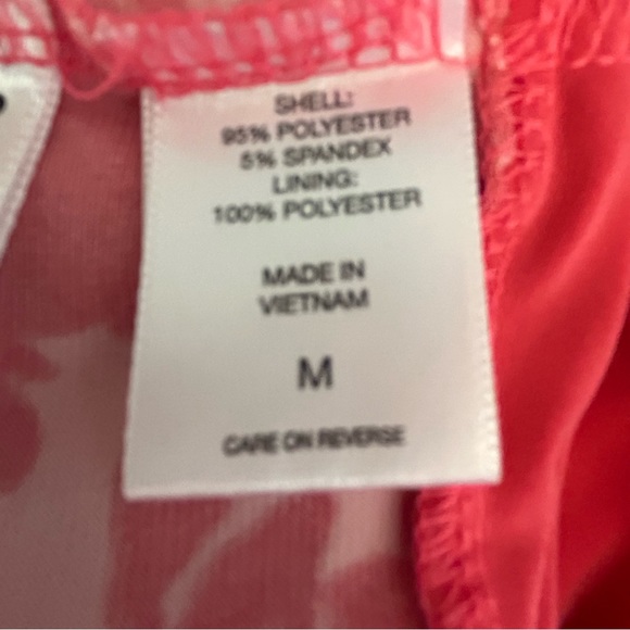 New York & Company stretch pink leafy floral crossover dress Size M - Picture 7 of 10